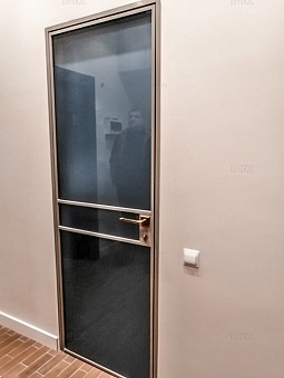 Дверь с ультратонким профилем  лофт и импостом